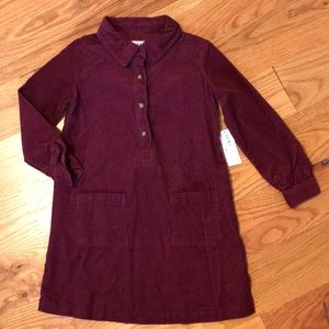 NWT 4T Old Navy burgundy corduroy shirt dress